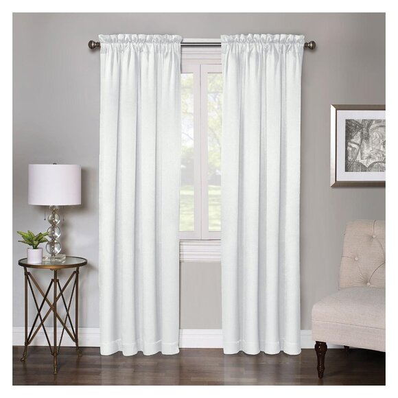 NWT Regal Home Rod Pocket Light-Filtering Single Curtain Panel White 50x84 - Picture 1 of 6